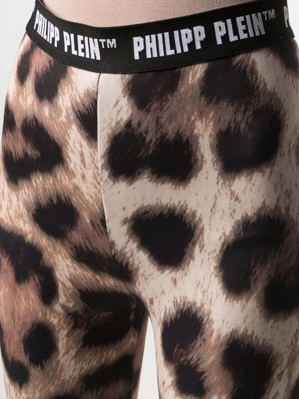 leopard-print biker leggings - 5