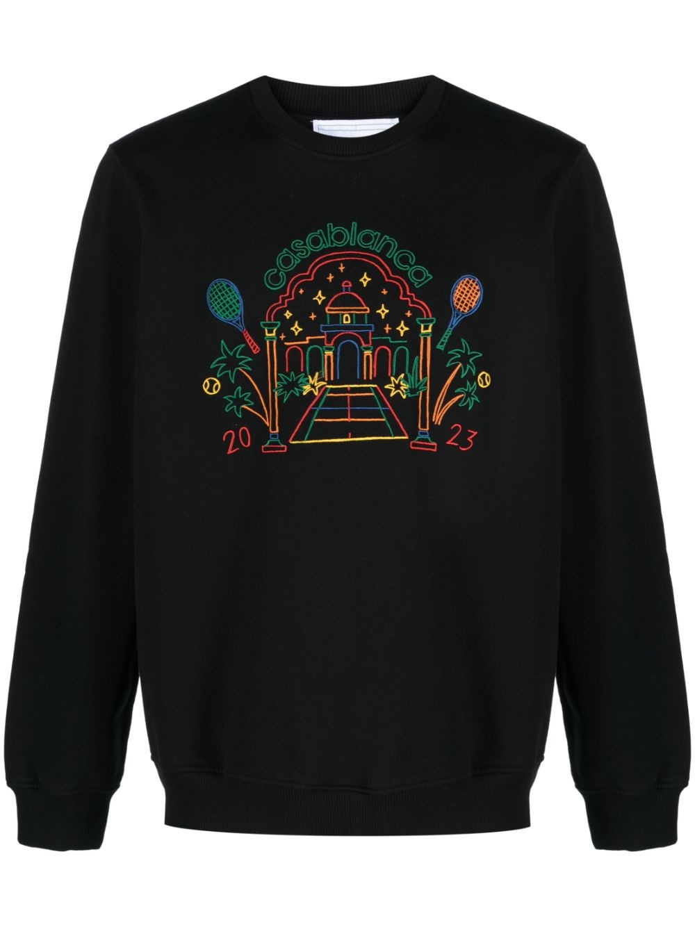 Rainbow Crayon Temple organic-cotton sweatshirt - 1