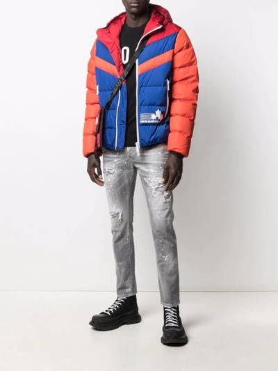 DSQUARED2 logo-print puffer jacket outlook