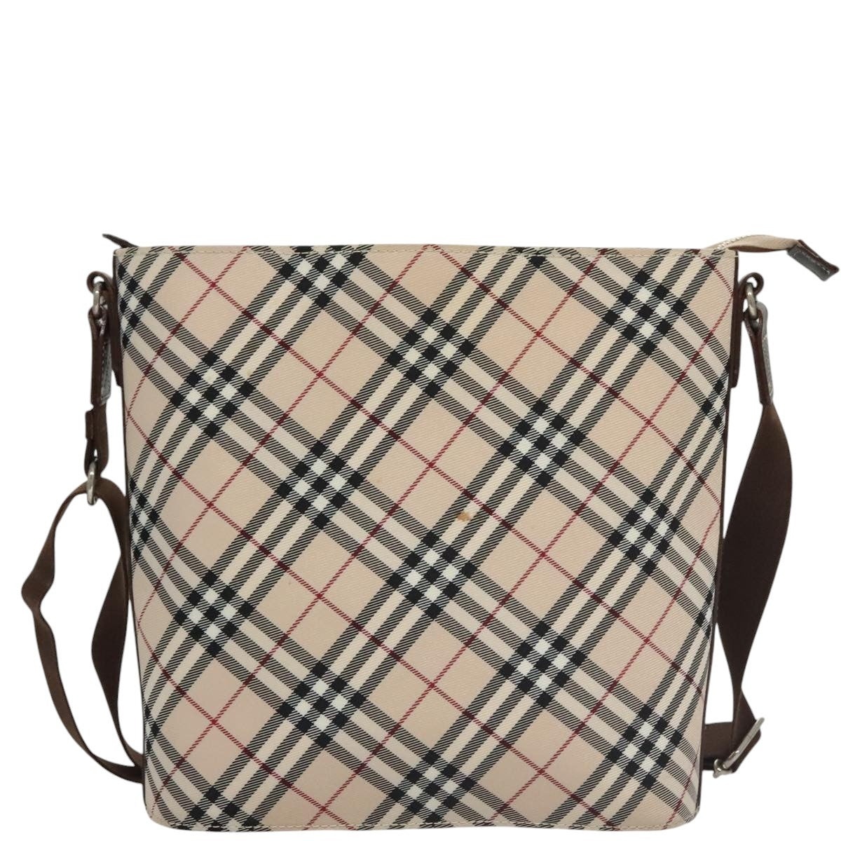 Burberry Nova Check Blue Label Shoulder Bag Canvas Beige - 13