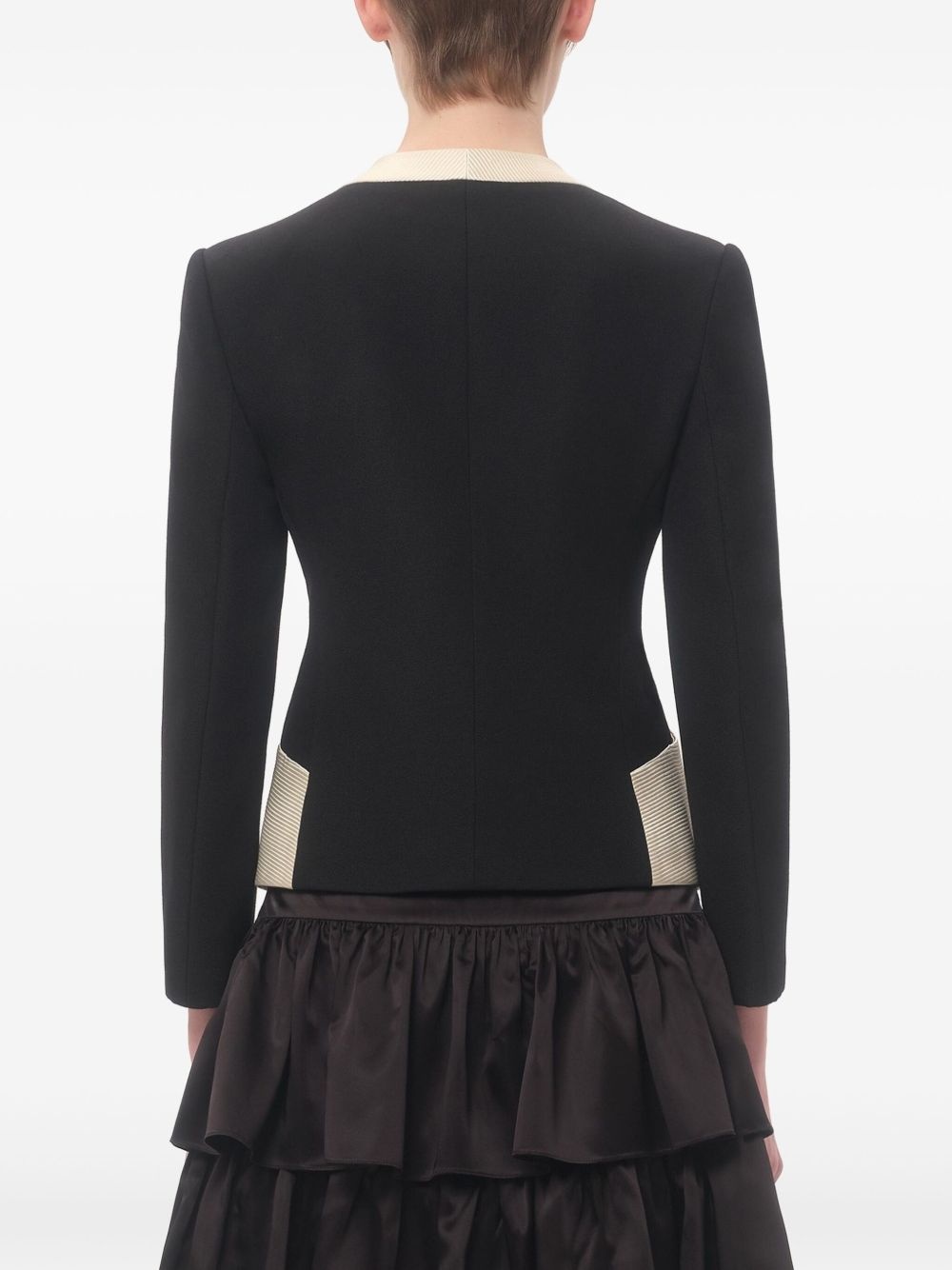 bow-detail jacket - 3