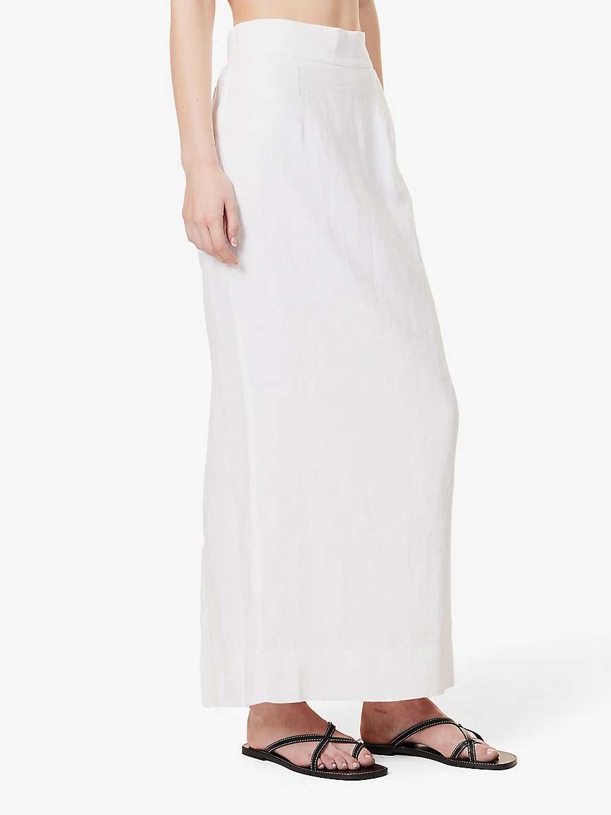 Emma mid-rise linen maxi skirt - 3