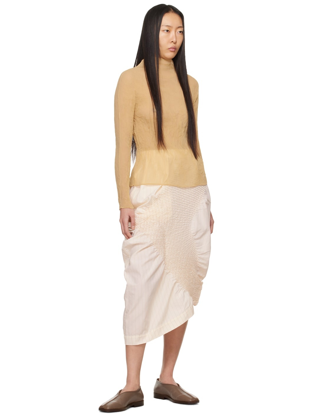 Beige Twist Turtleneck - 4