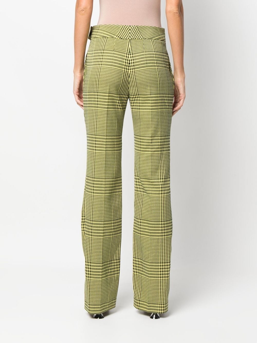houndstooth-print flared trousers - 4