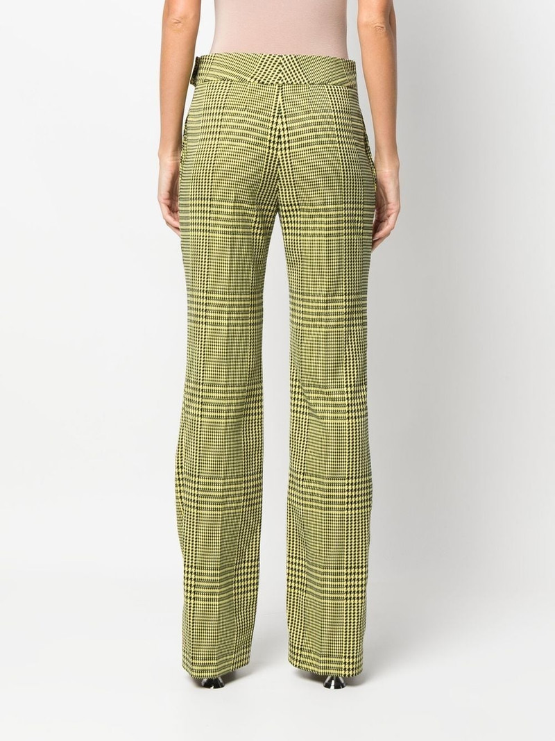 houndstooth-print flared trousers 4