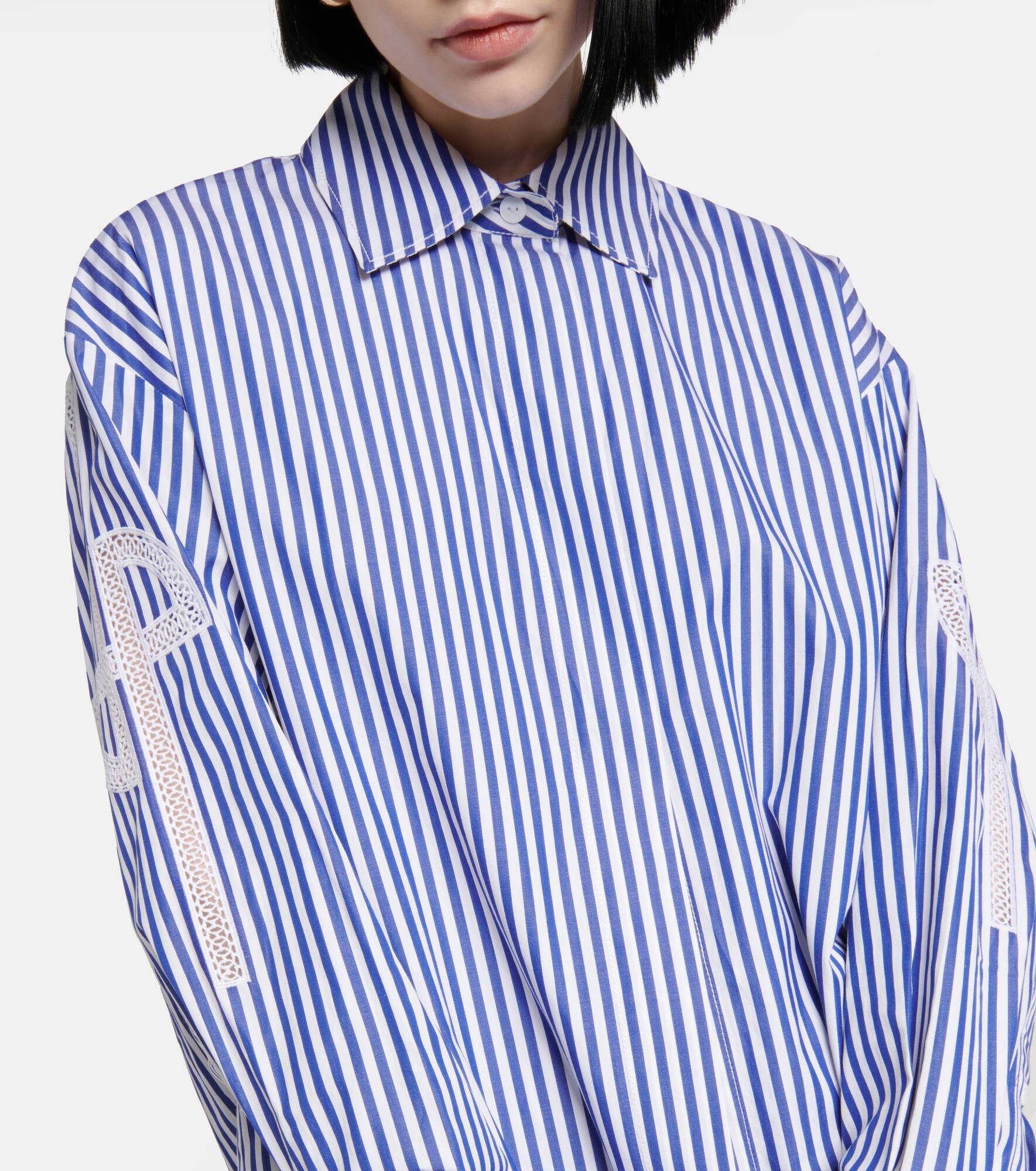 Striped cotton poplin shirt - 4