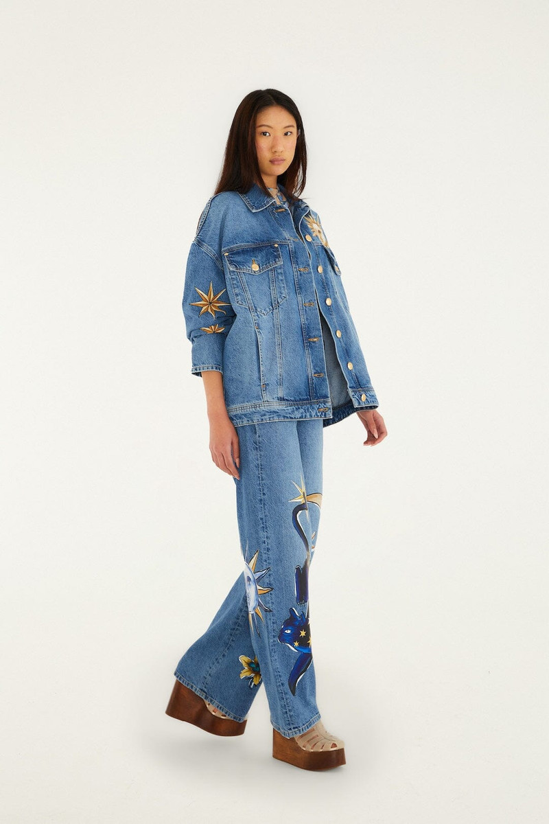 Denim Mystical Wide-Leg Pants 4
