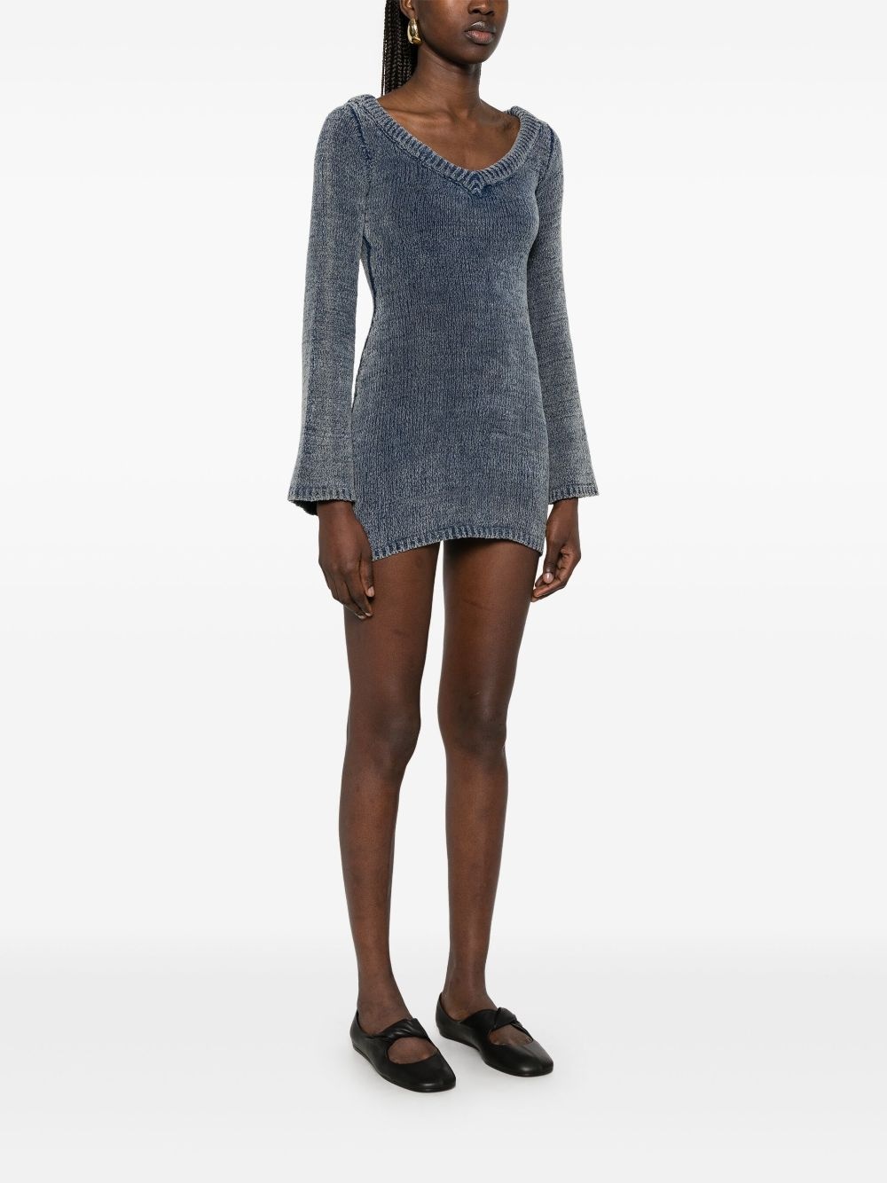 knitted mini dress - 3