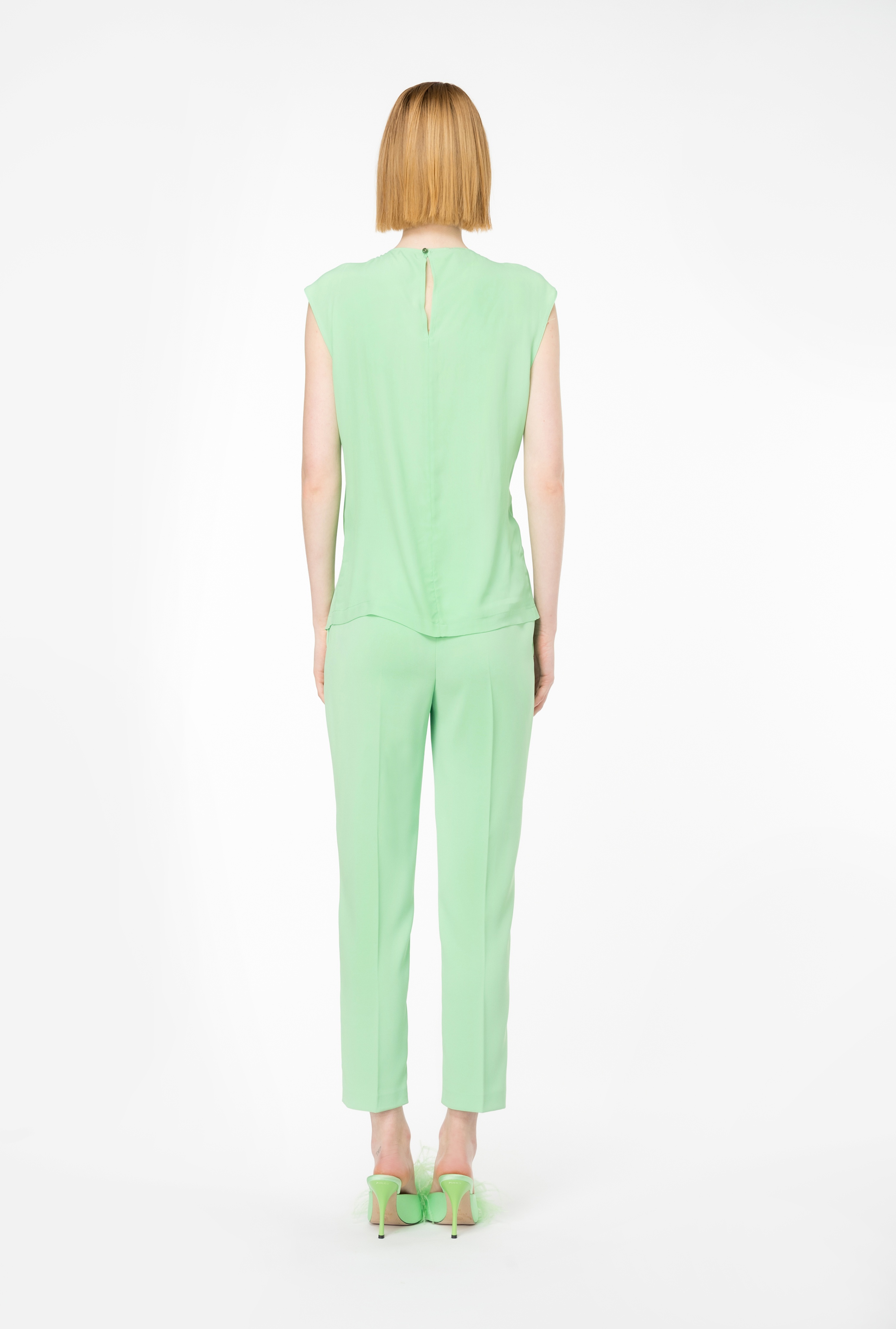 SLIM-FIT TROUSERS IN STRETCH CREPE - 5