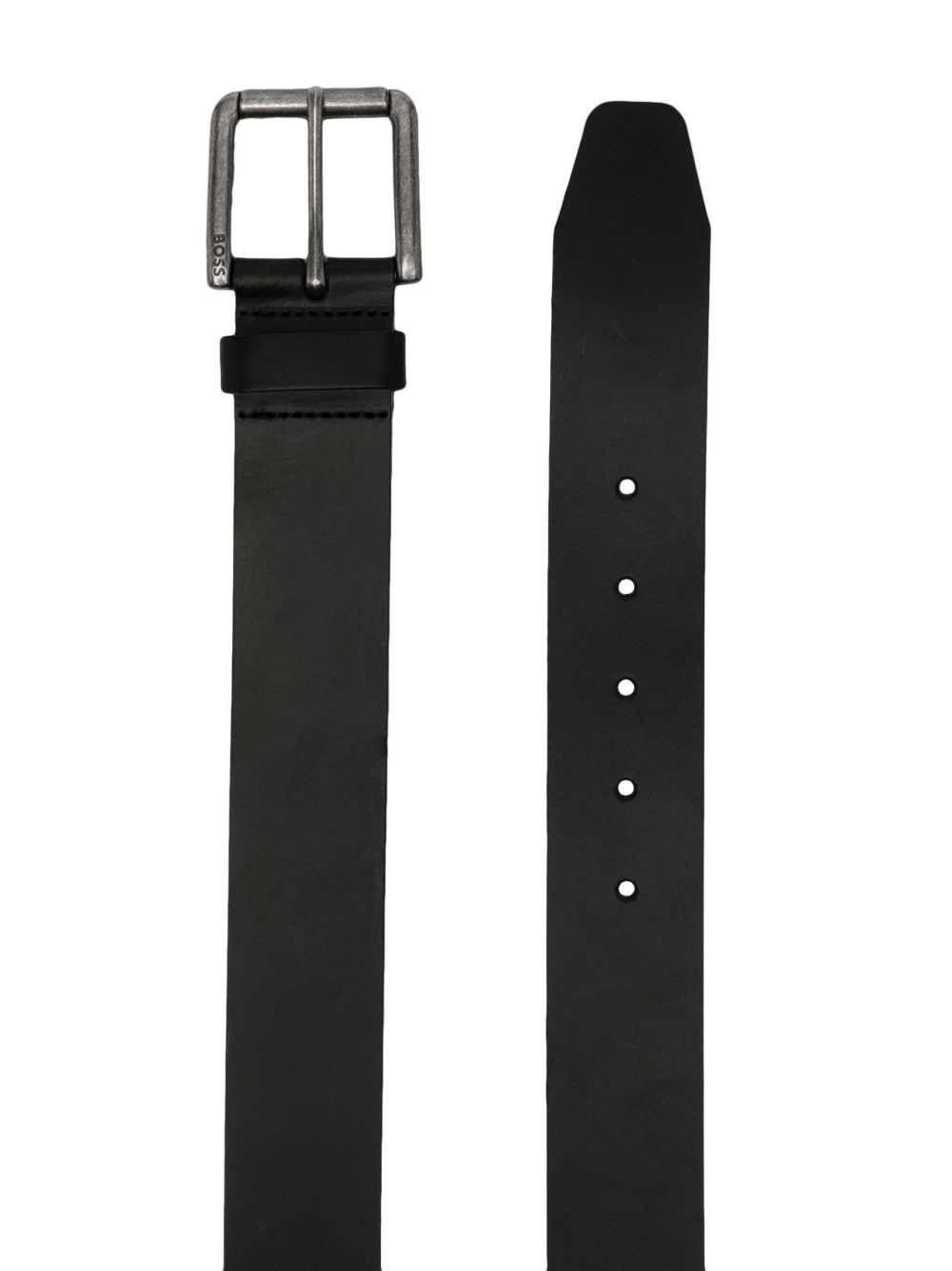 engraved-logo buckle belt - 2