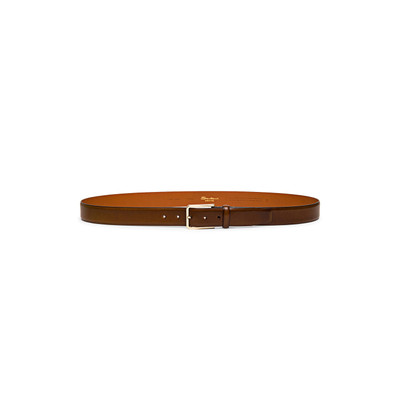 Santoni Men’s brown leather adjustable belt outlook