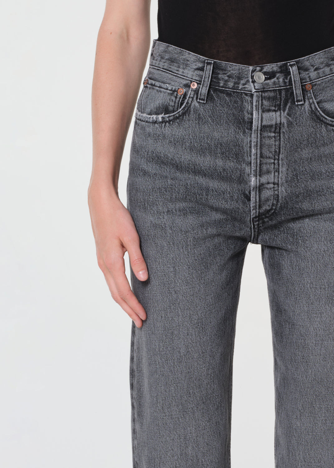 90'S PINCH WAIST HIGH RISE STRAIGHT LONG IN SPIRIT - 5