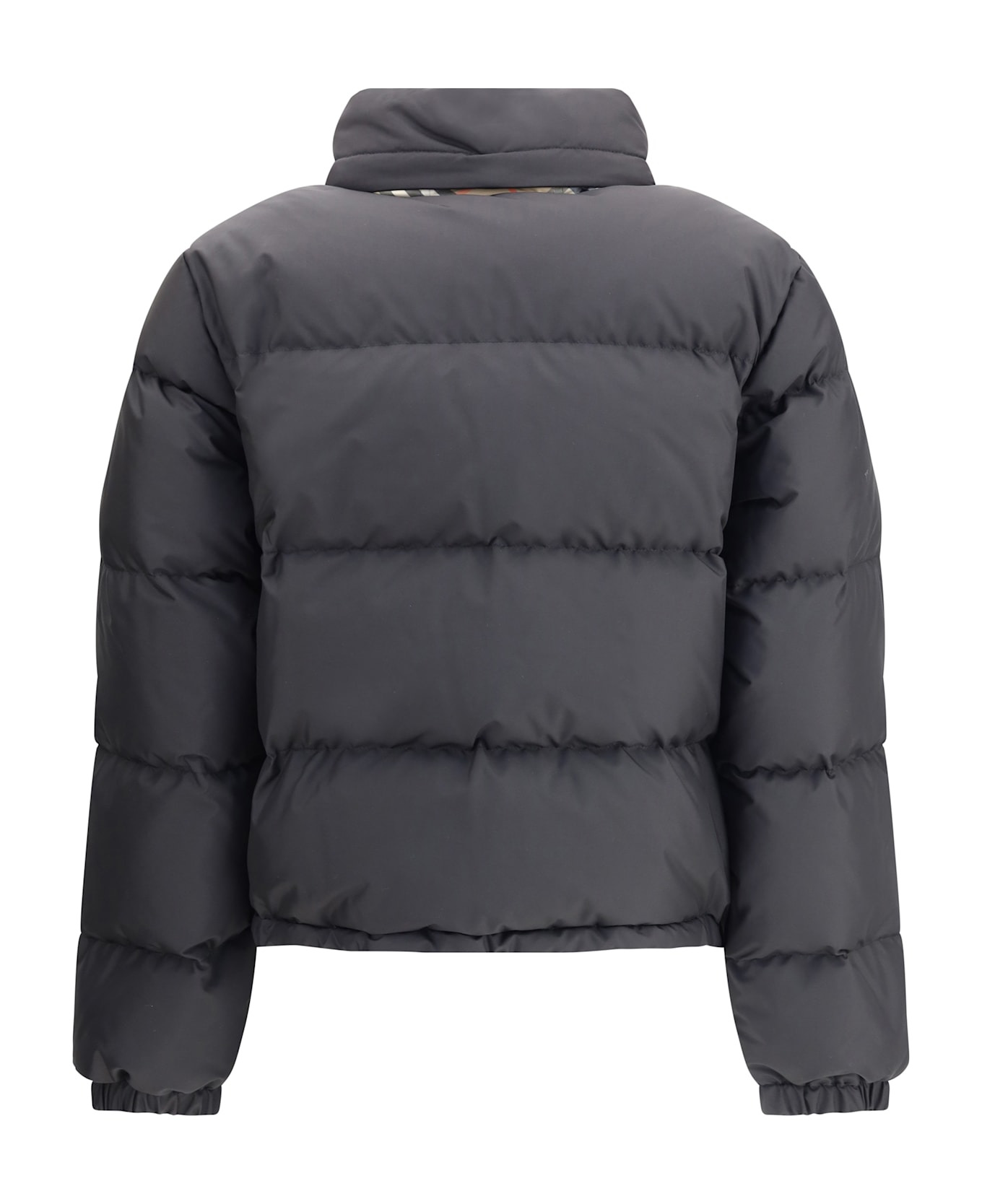Black Polyester Down Jacket - 2