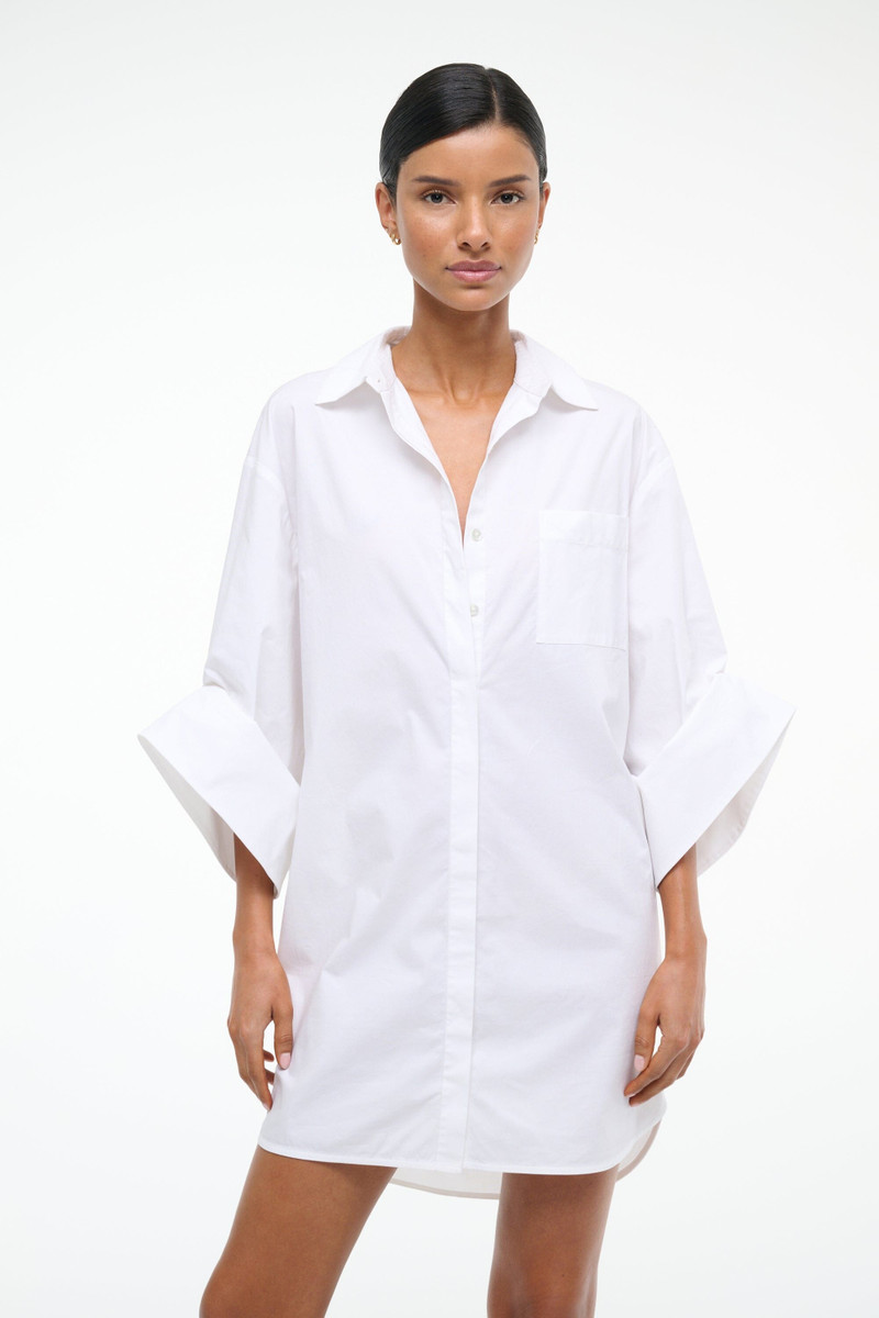 STAUD NICO DRESS WHITE 3