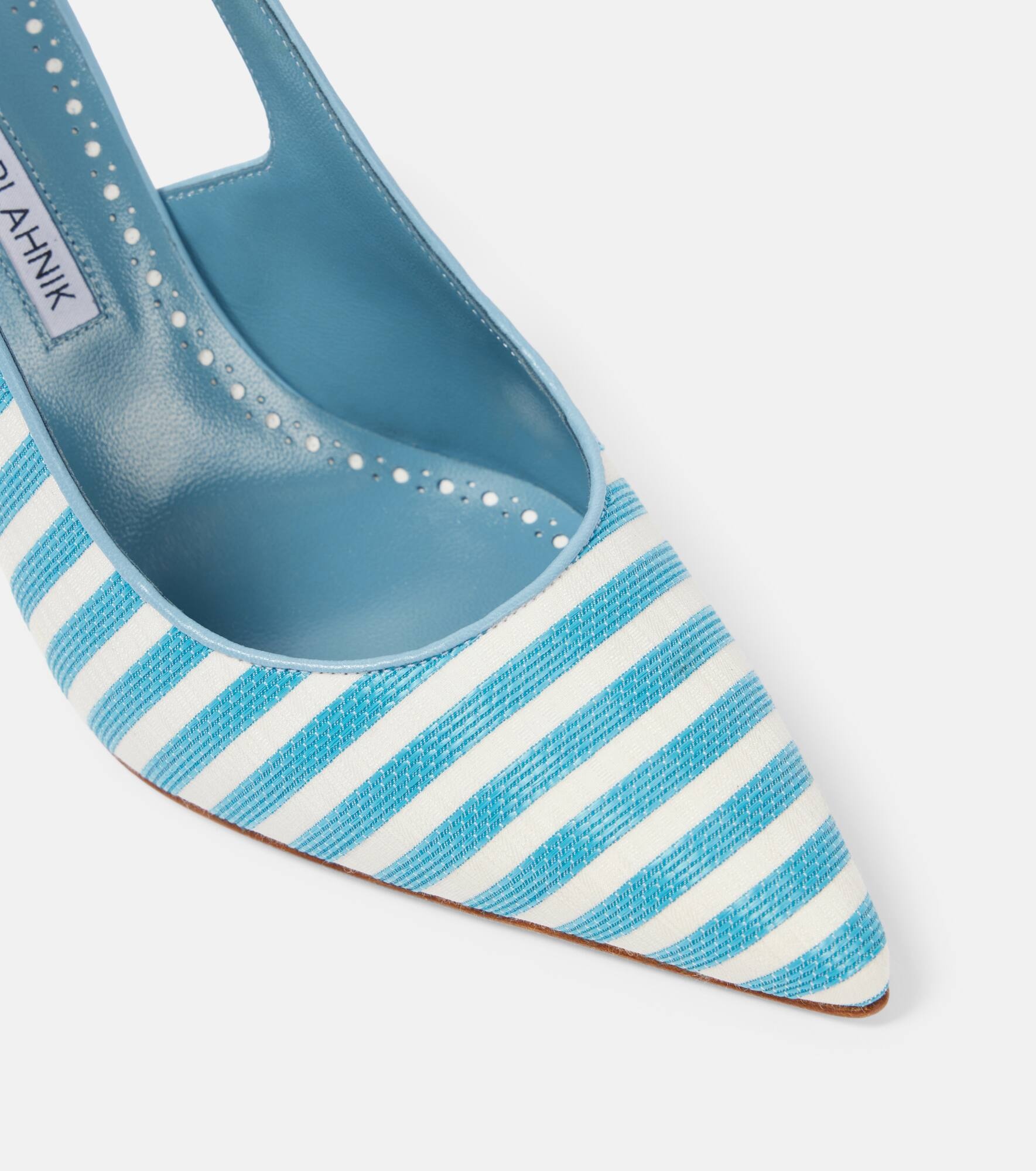 Allurafia 90 striped slingback pumps - 5