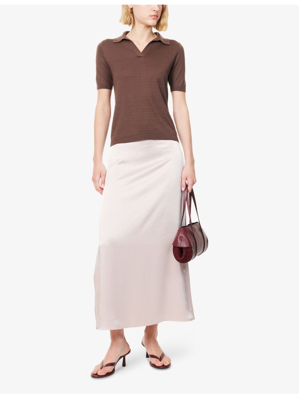 Angelo Satin Midi Skirt - 2