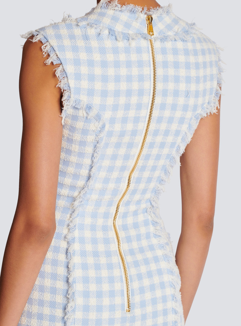 Gingham tweed dress 6