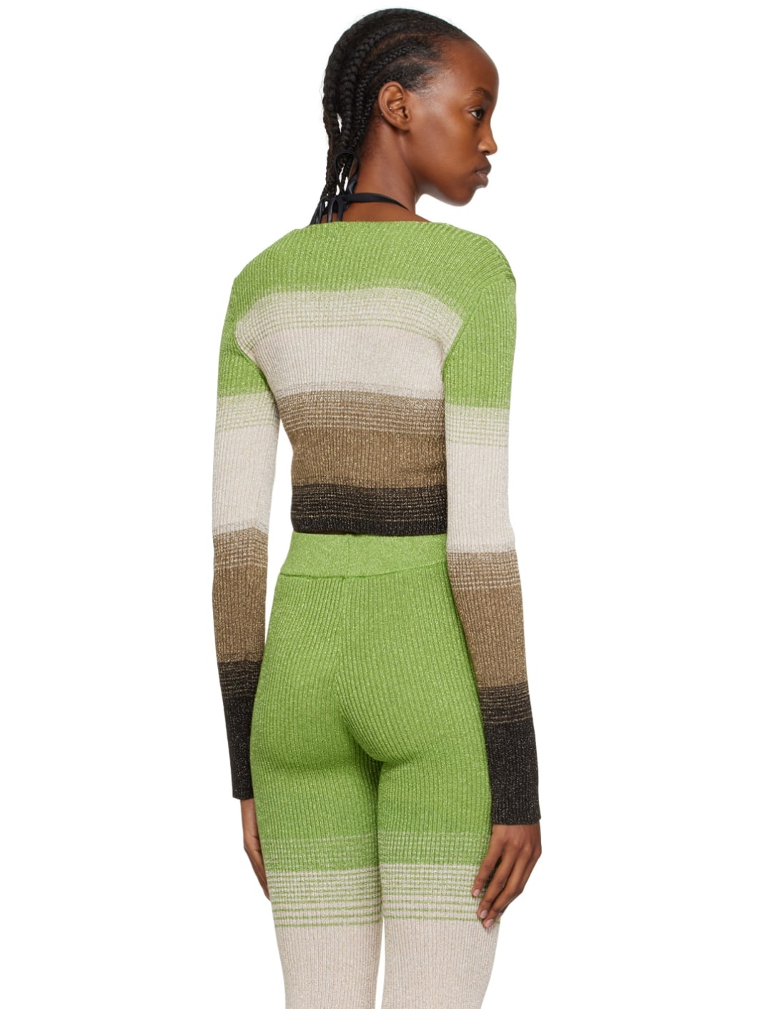 Green Degradé Cardigan - 3