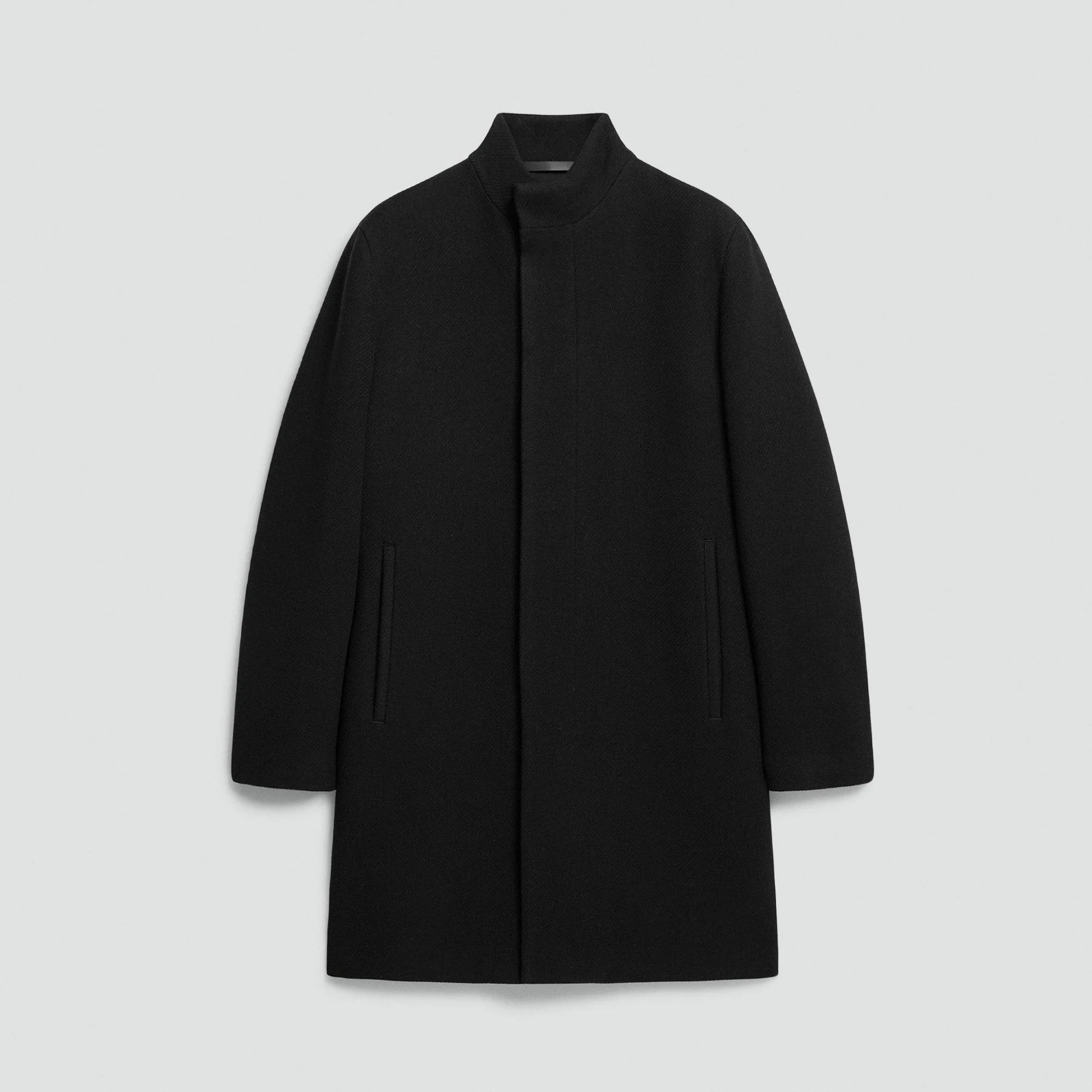 Belvin Coat in Textured Wool-Blend Melton - 1