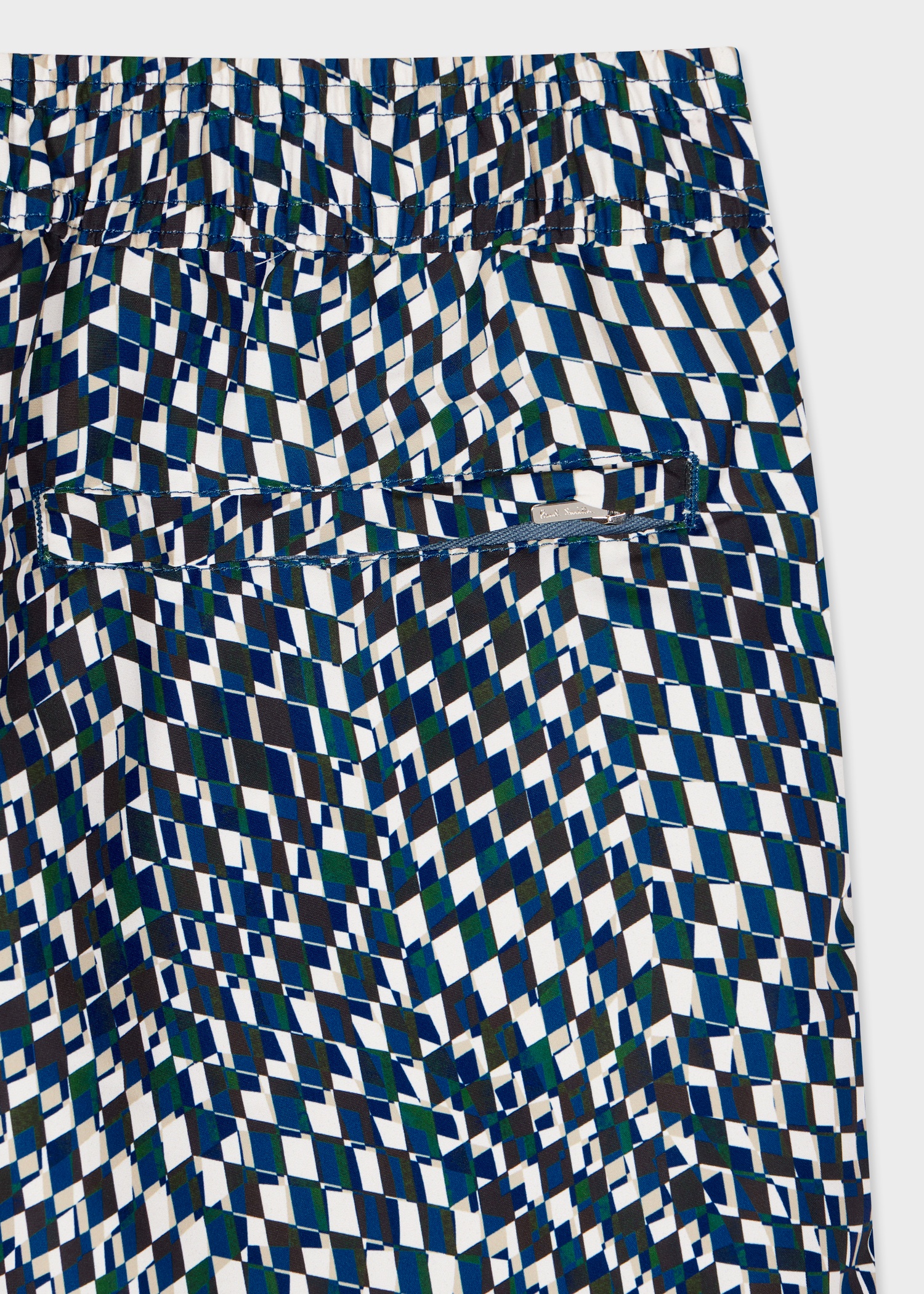 'Optic Geometric' Print Swim Shorts - 2