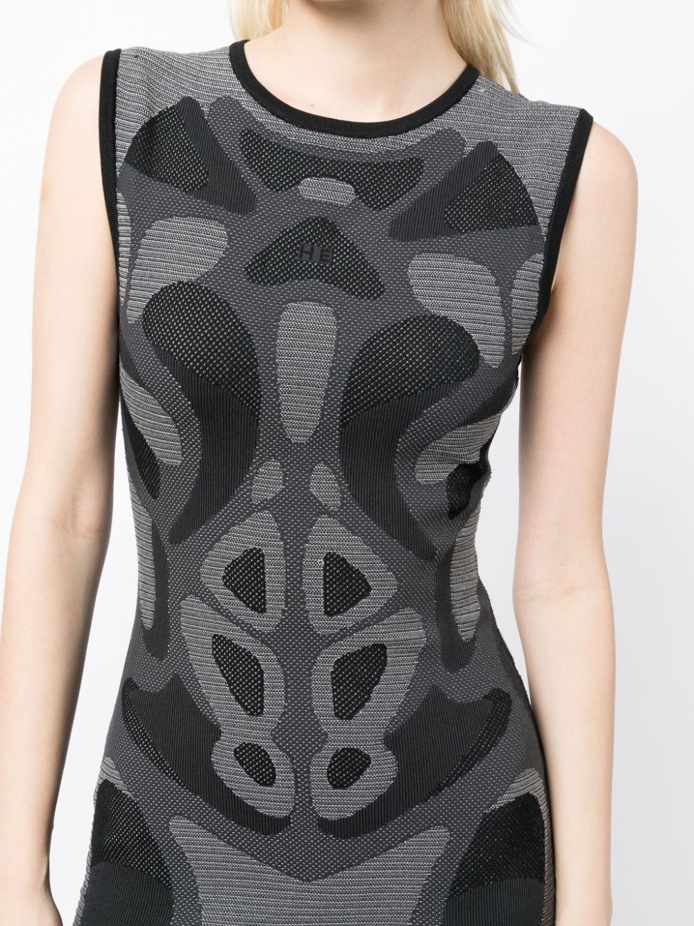 patterned intarsia-knit sleeveless dress - 5
