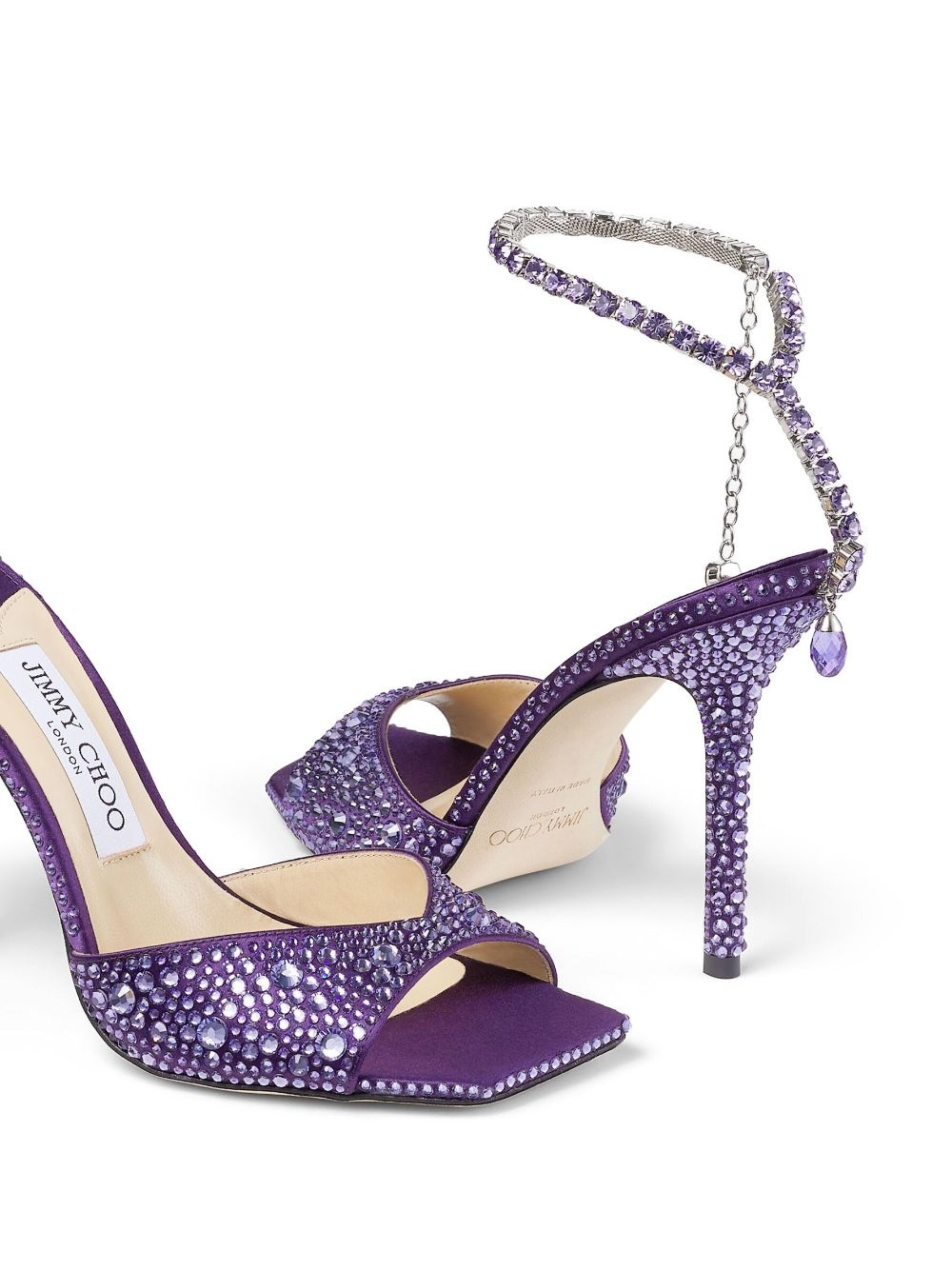 Saeda 100mm crystal-embellished sandals - 5