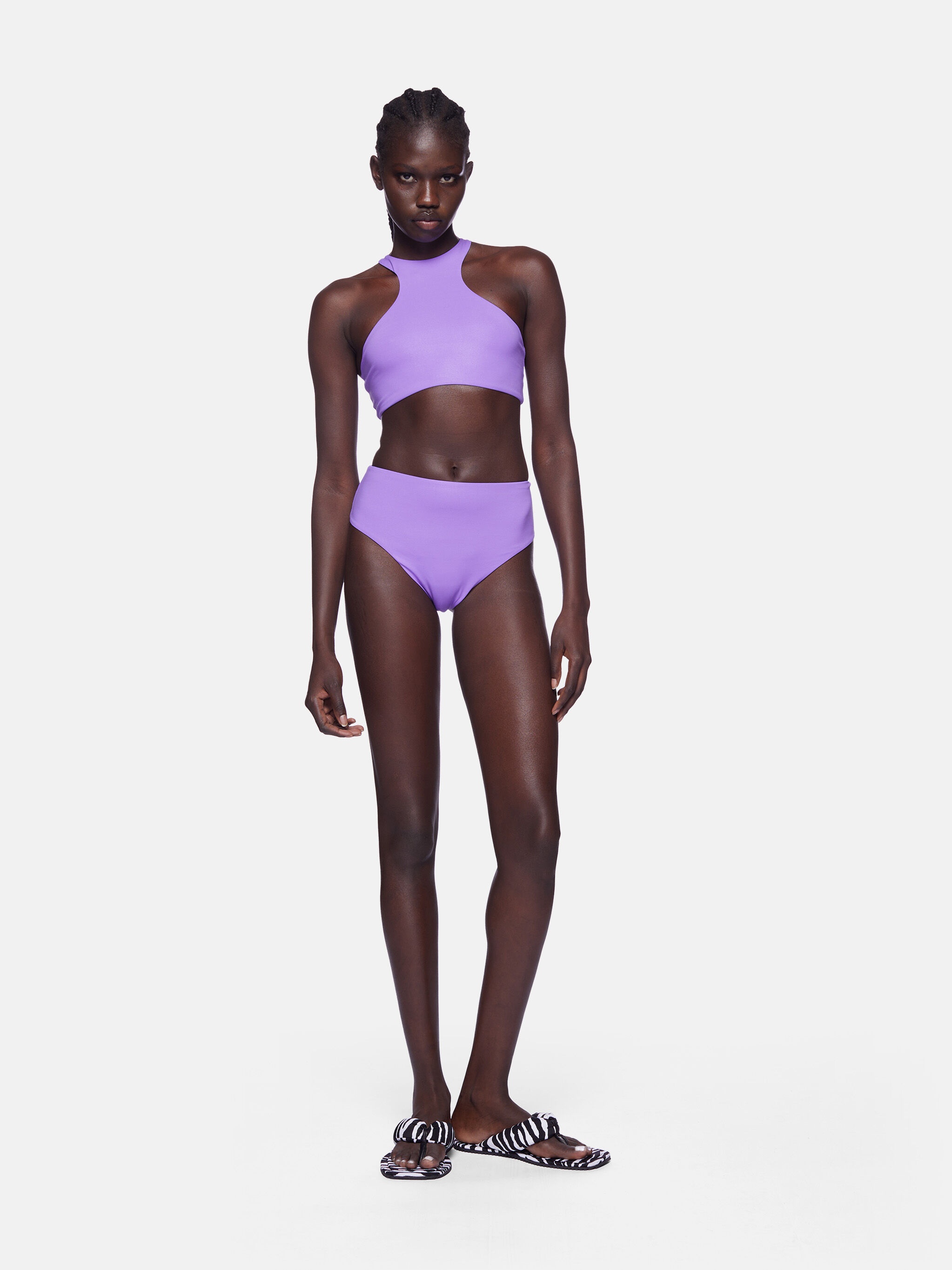 ビキニ THE ATTICO Lilac stretch nylon bikini (243WBB82PA63 012) THE ATTICO Lilac stretch nylon bikini | gebnegozionline