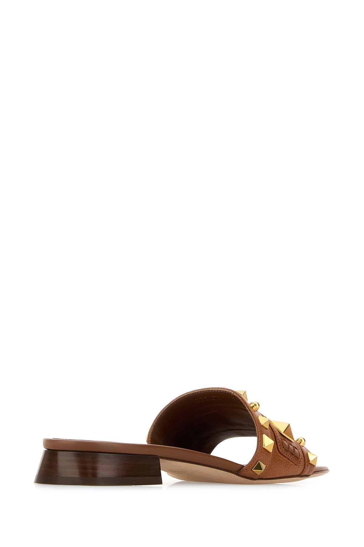 Caramel leather Plaster Caster slippers - 3