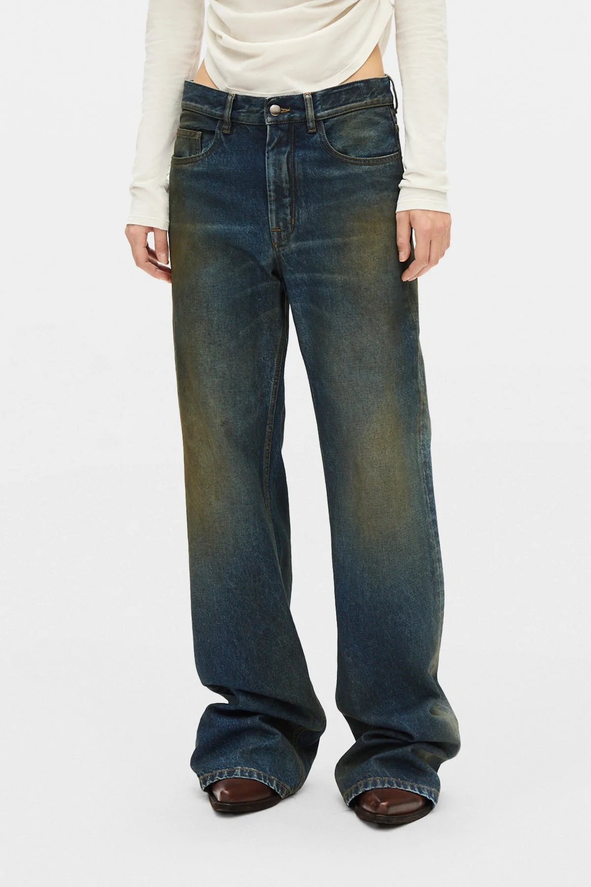 Genova 5-pockets Relaxed Flared Trousers - 1