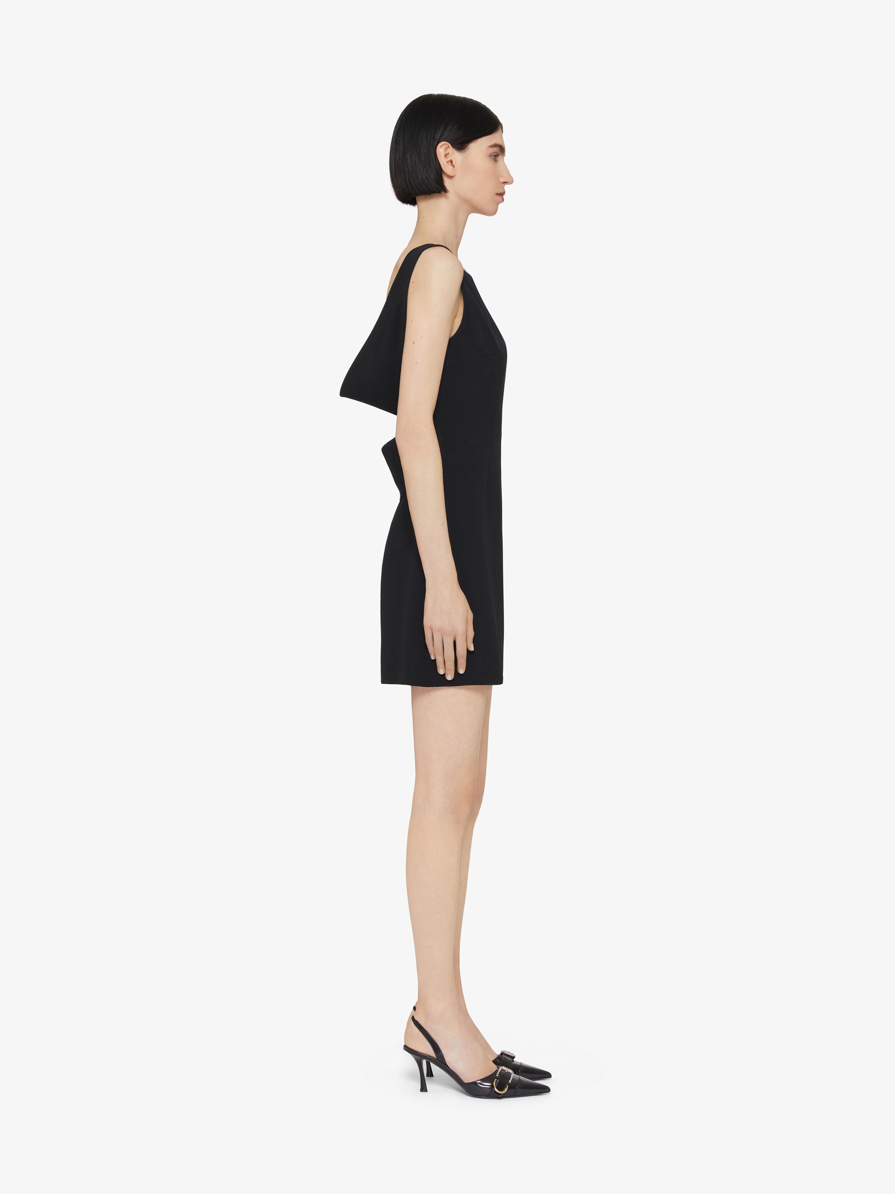 DRESS IN CREPE AND SATIN - 3