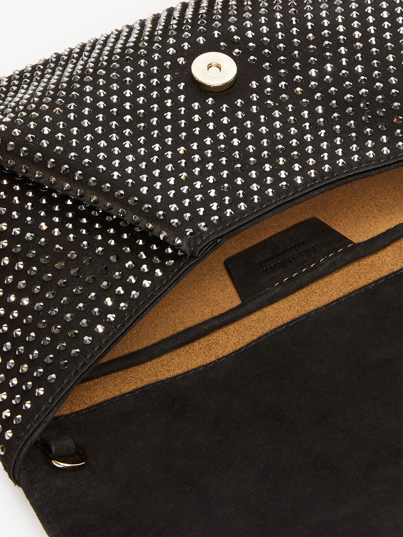 ENVELOPELUX Silk clutch bag with rhinestones 5