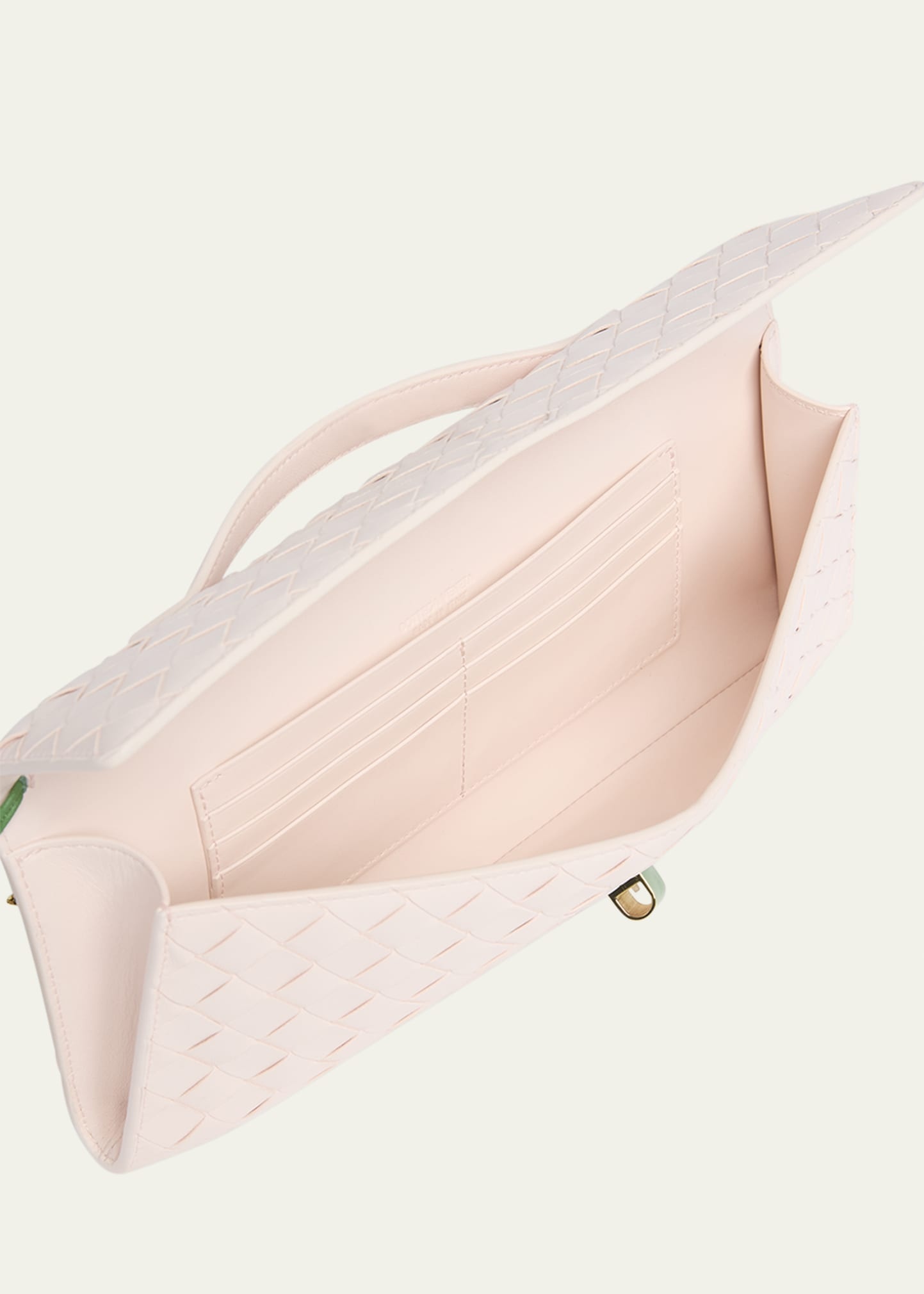 Andiamo Flower-Embellished Leather Clutch Bag - 4