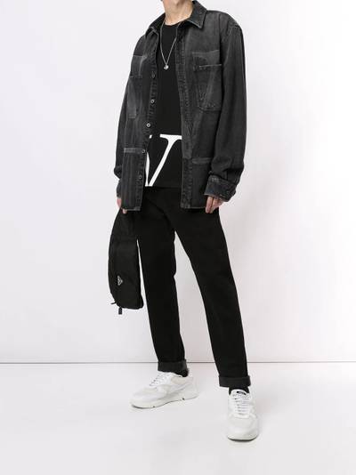 Valentino Deconstructed VLOGO denim shirt outlook