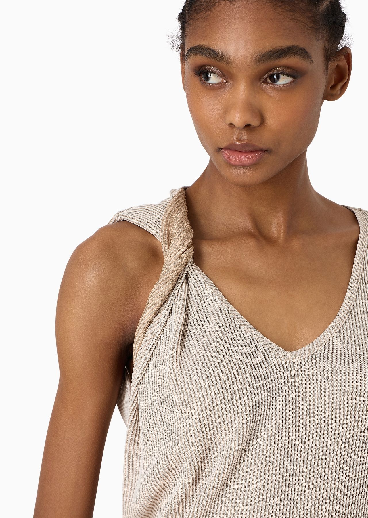Ribbed viscose crew-neck top - 5
