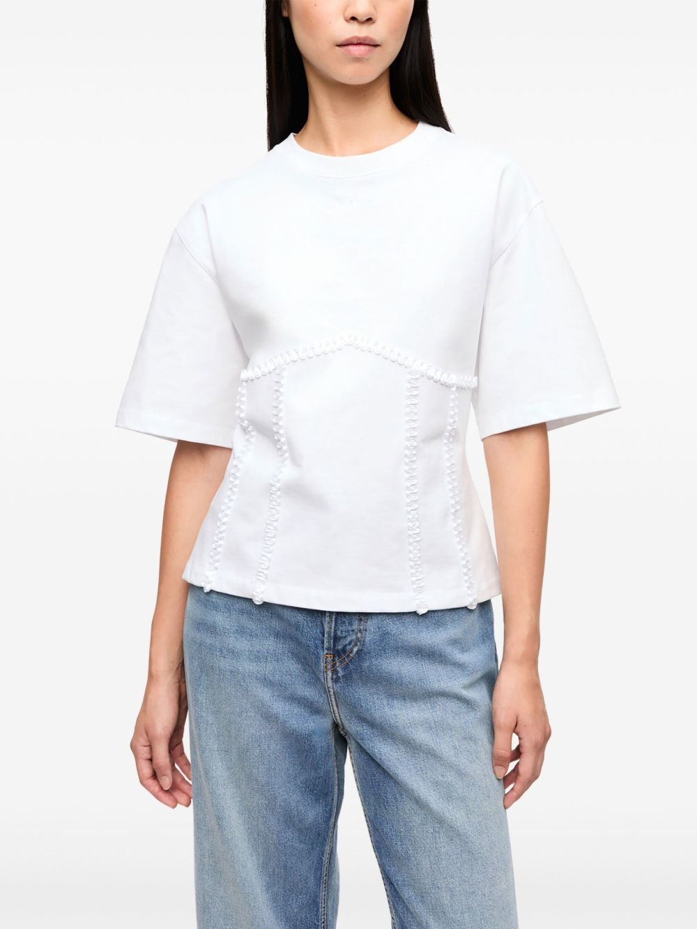 appliqué-detail T-shirt - 3