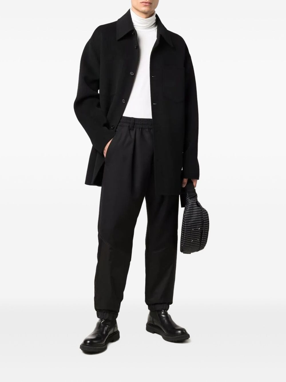 pleated panelled trousers - 2