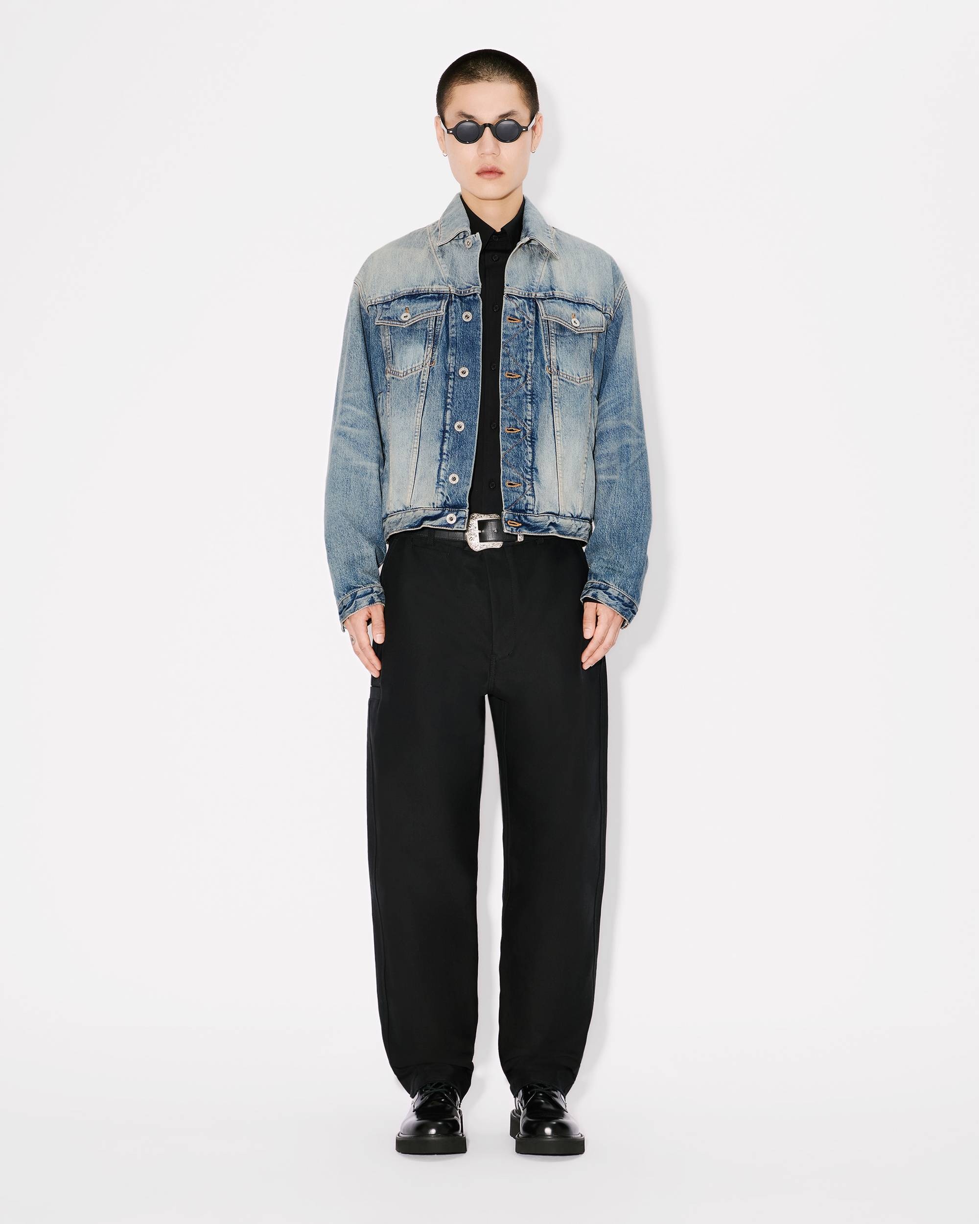 'KENZO Pop' embroidered trucker jacket in japanese denim - 3