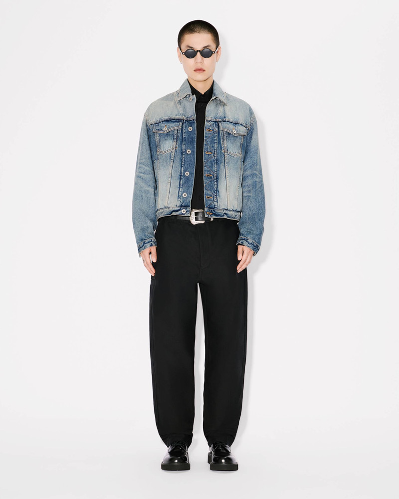 'KENZO Pop' embroidered trucker jacket in japanese denim 3
