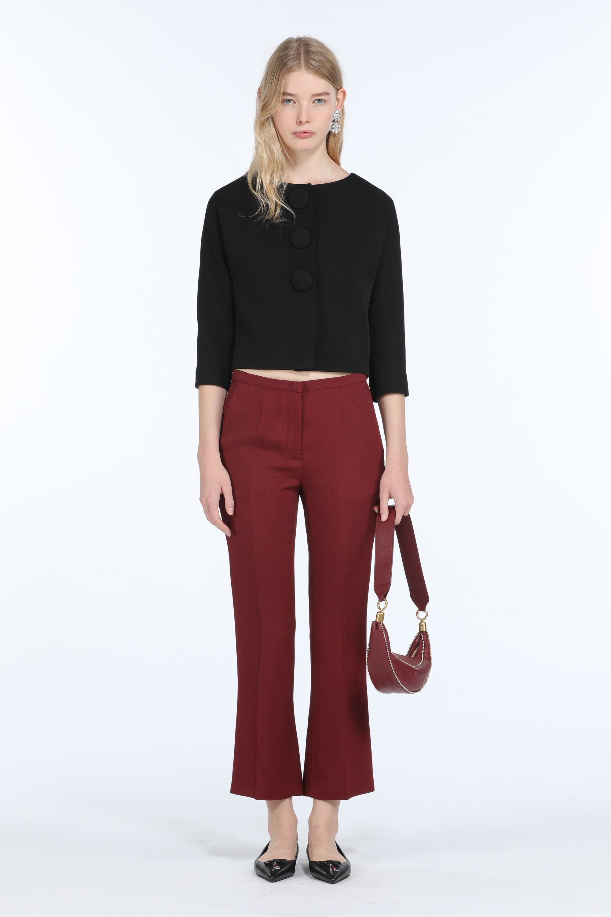 SINGLE-BREASTED CROPPED BLAZER - 4