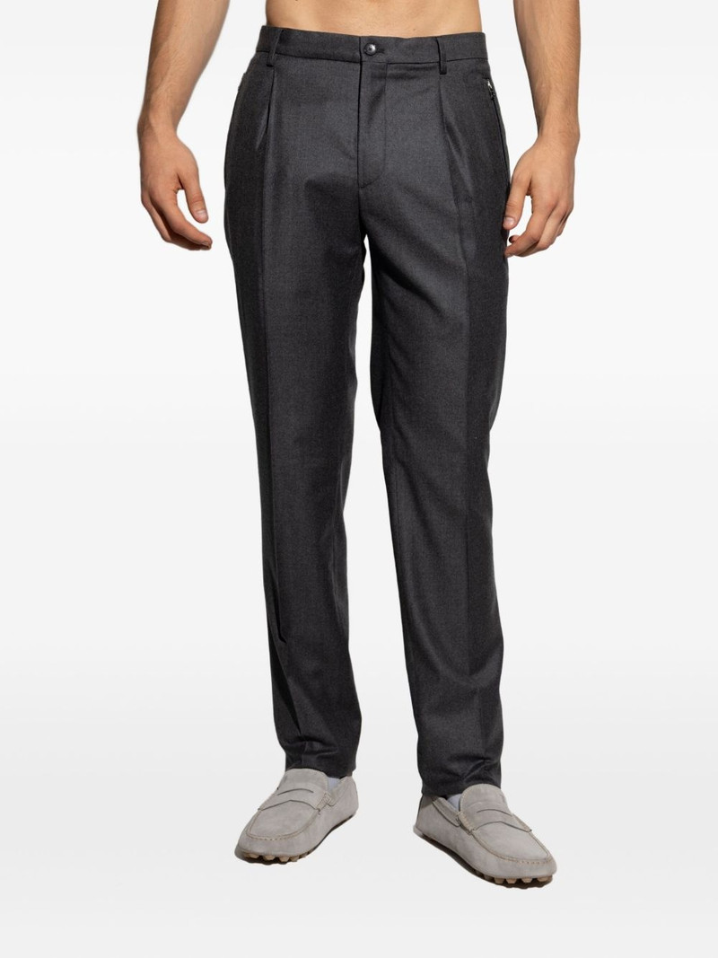 pleated zip-detail trousers 3