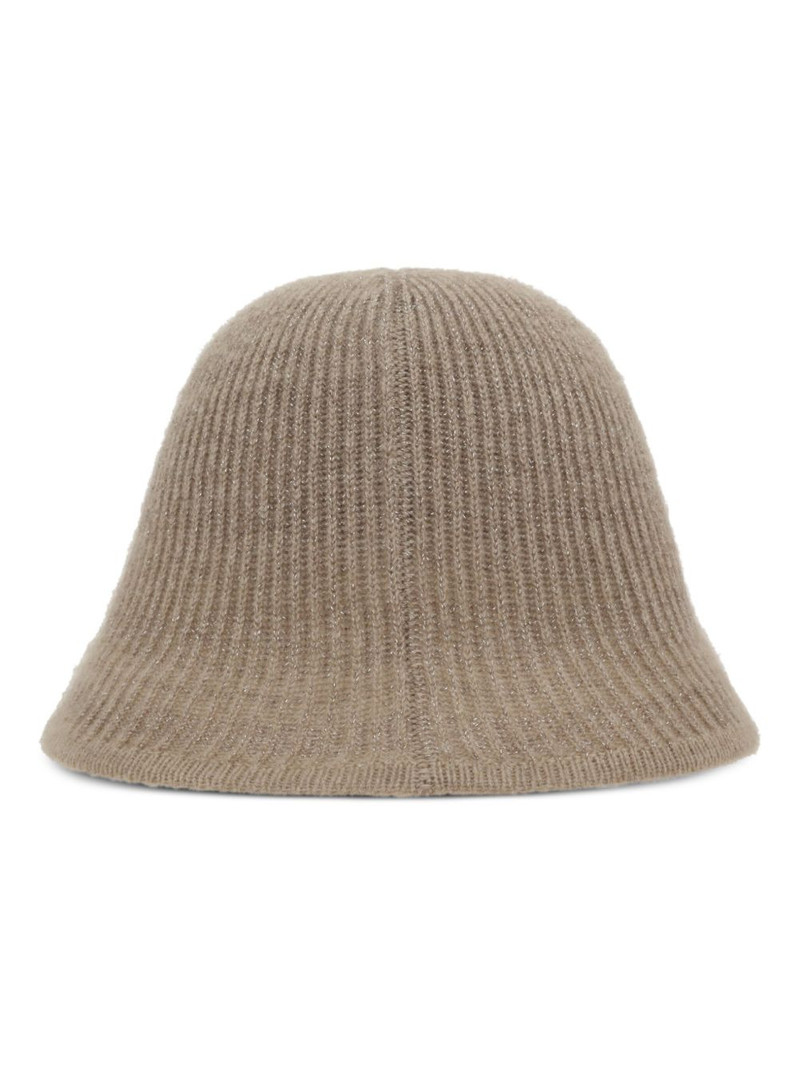 Brunello Cucinelli cashmere ribbed beanie outlook