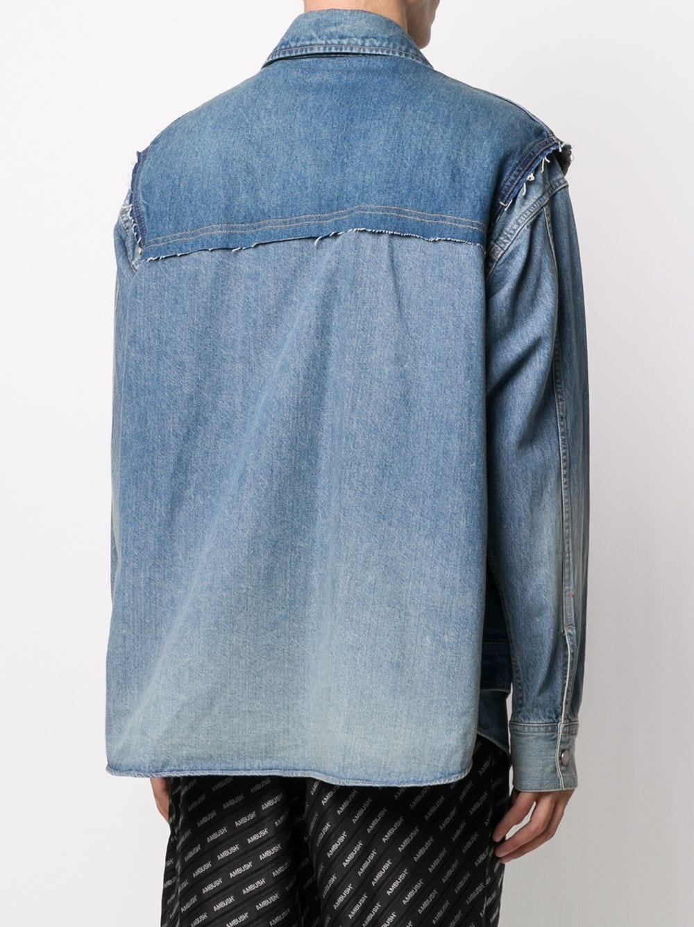 layered denim jacket - 5