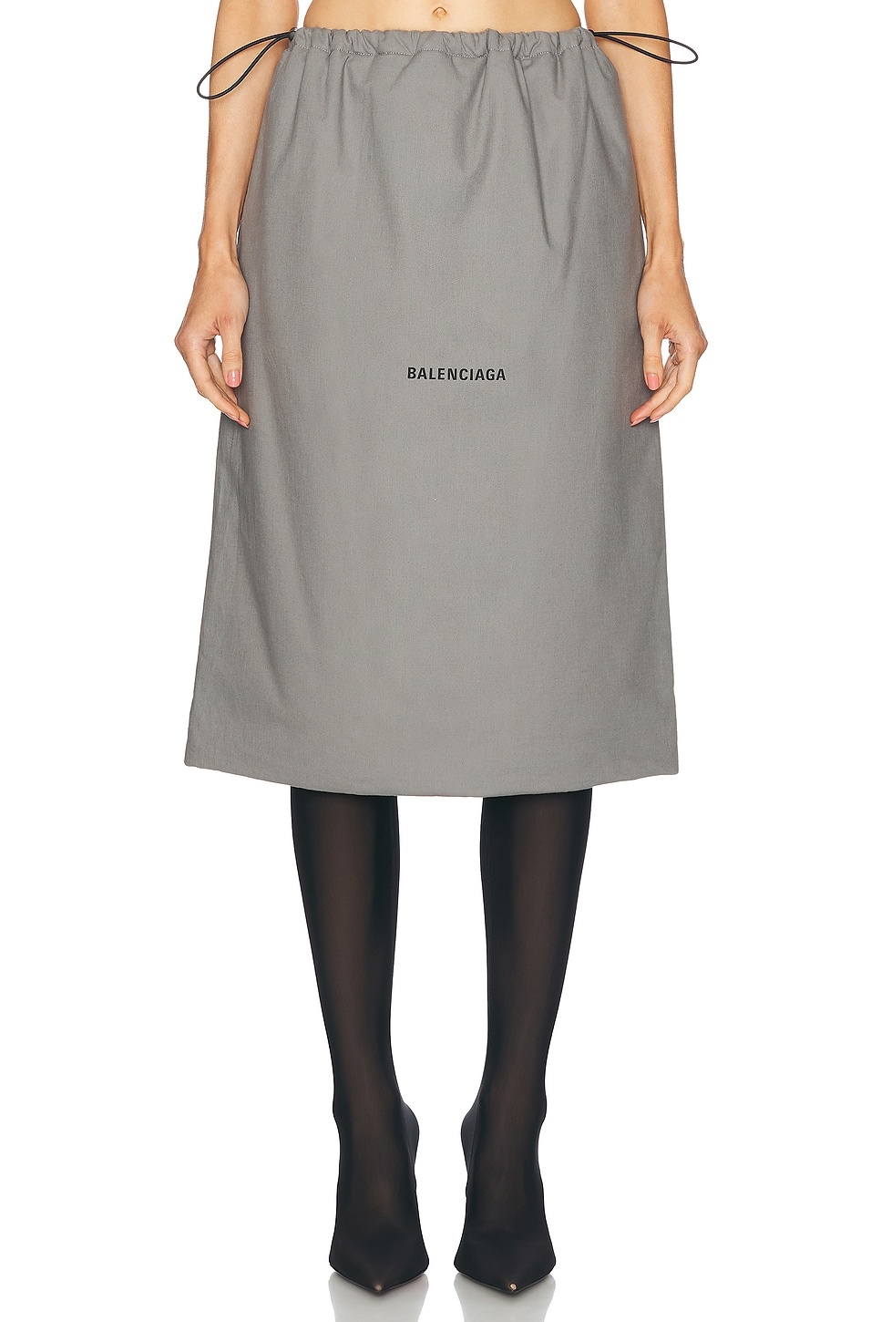 スカート BALENCIAGA SKIRT (807478TLO28) Balenciaga Black Green Houndstooth Midi Wool Skirt $1150 NEW