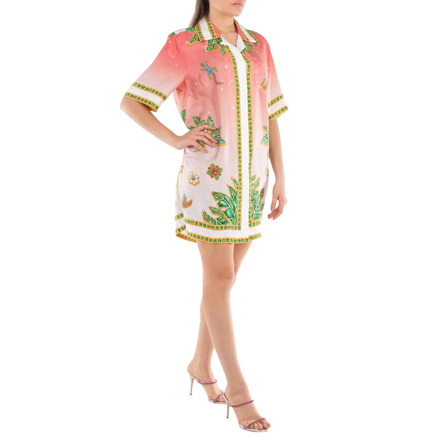 Casablanca Ladies Pink Joyaux D'Afrique Silk Shirt - 3