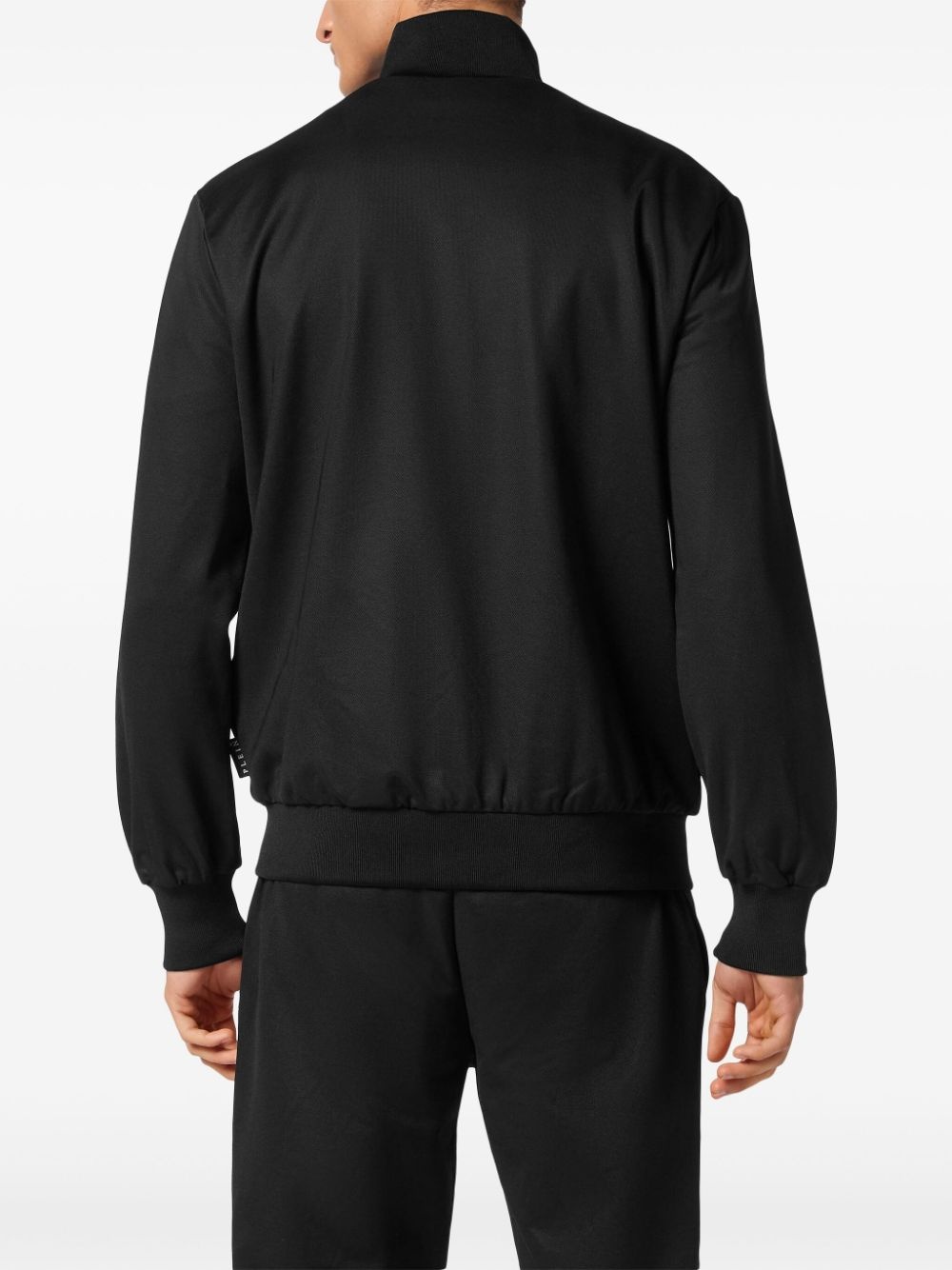 logo patch zipped jacket - 4