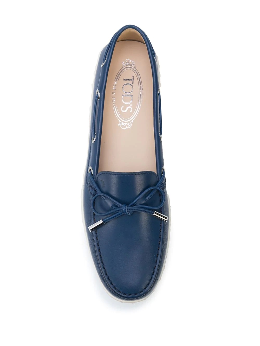 lace-up leather loafers - 4