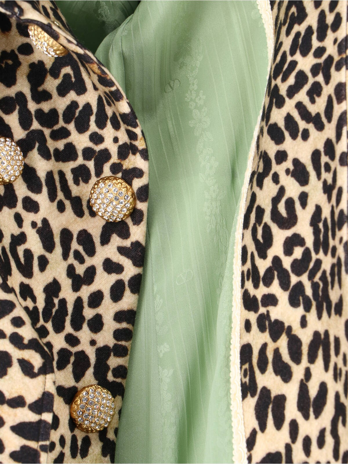 ANIMALIER DOUBLE-BREASTED COAT - 5