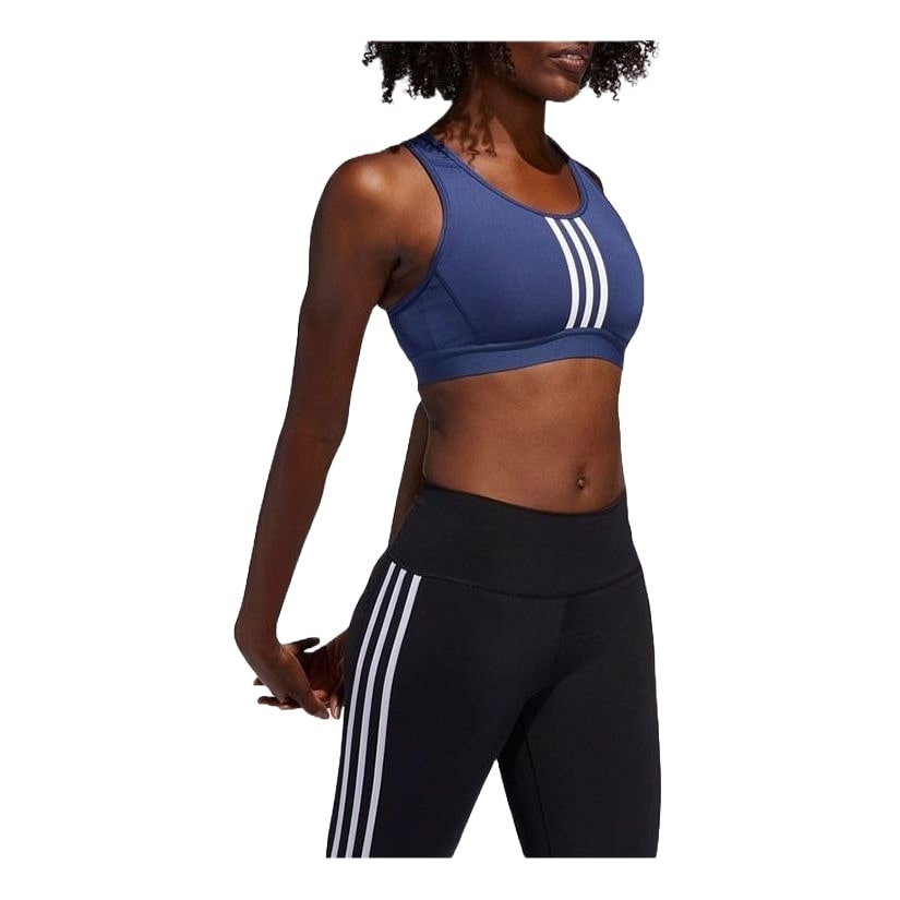 (WMNS) adidas Don't Rest 3-Stripes Bra 'Blue White' FL2053 - 3