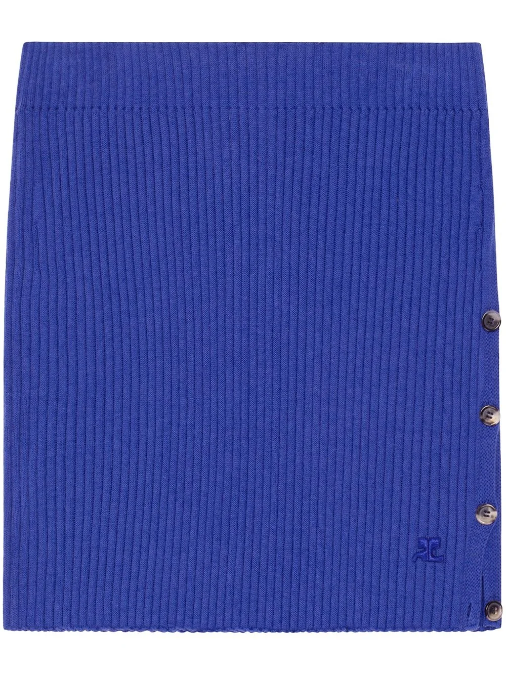 ribbed mini skirt - 1