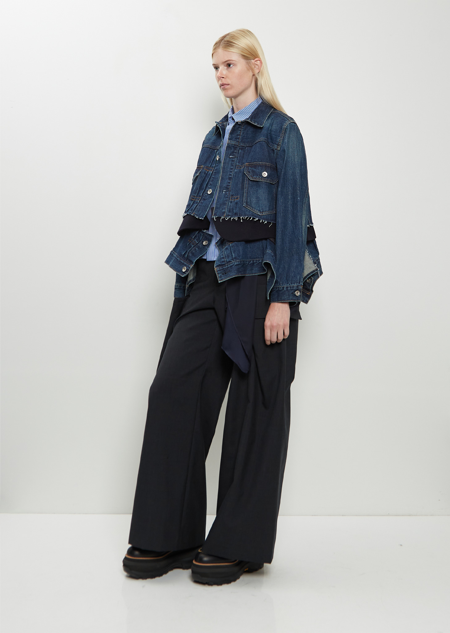 Denim x Wool Melton Jacket - 4